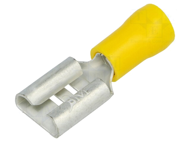 Connector: vlak; 9,8mm; 1,1mm; vrouwelijk; 4÷6mm2; klemmen; vertind Connector: vlak; 9,8mm; 1,1mm; vrouwelijk; 4÷6mm2; klemmen; vertind